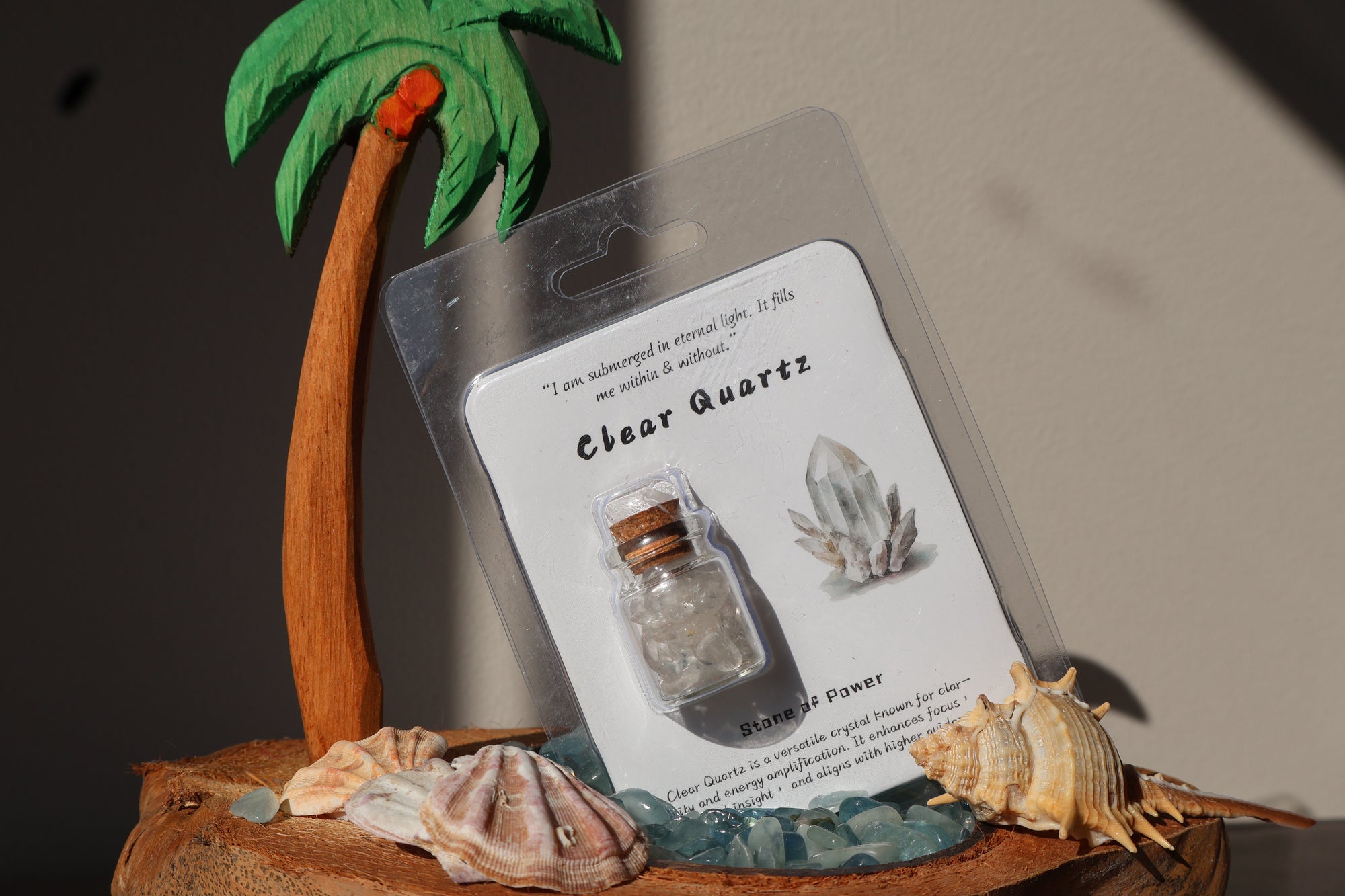 🔮 Enchanting Gemstone Bottle – Witchy Ritual Crystals for Meditation 🌙