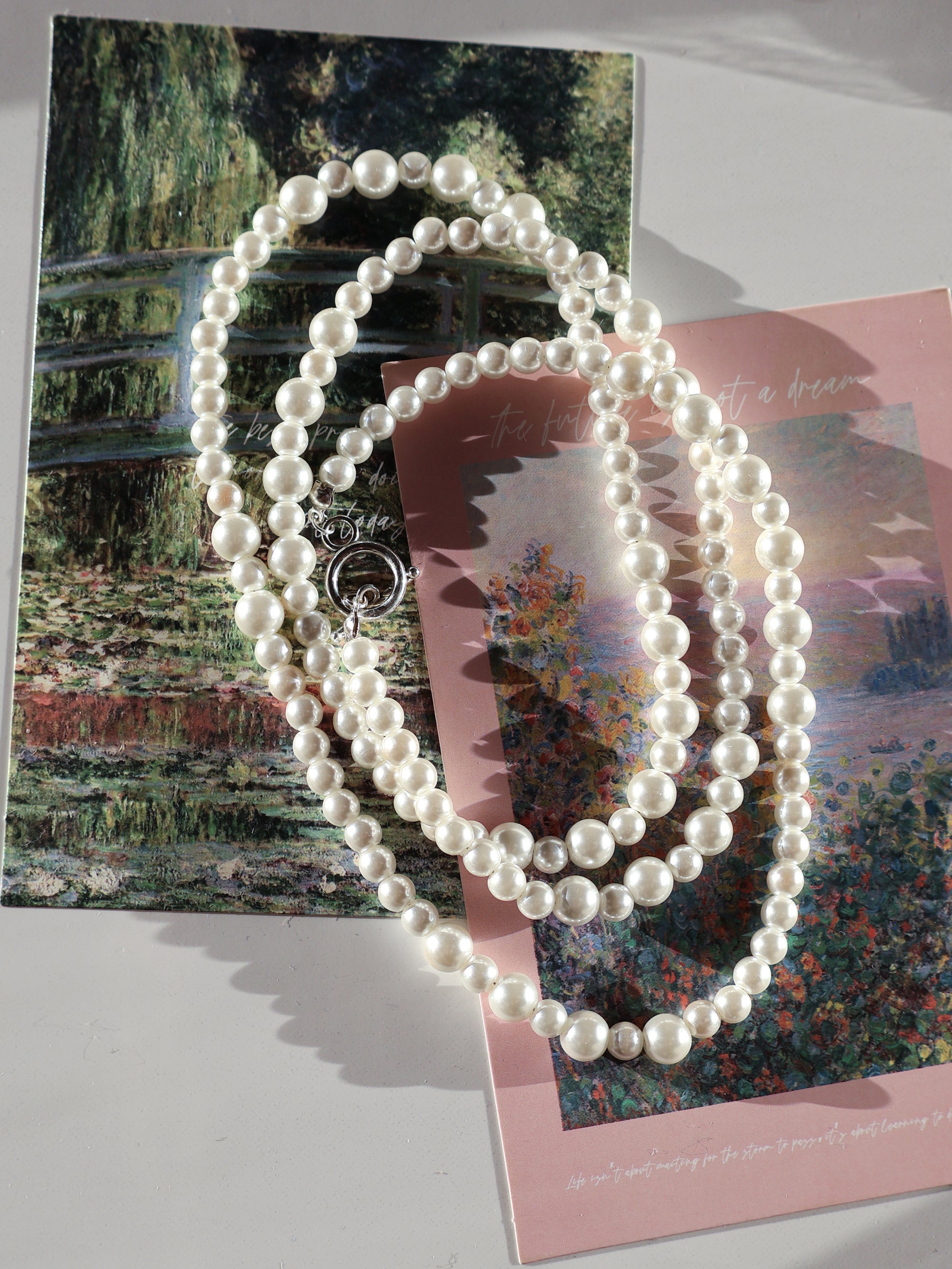 Timeless Pearl Collection - One-of-a-Kind, Vibrant Shades Available| Necklace & Bracelet| double layered|