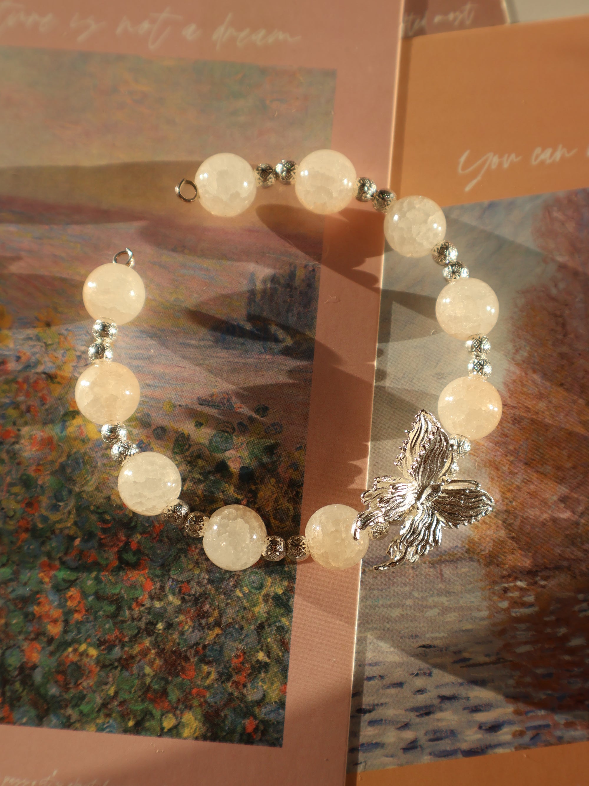 Champagne Glass Bead Bracelet – Minimalist Everyday Jewelry