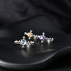 Y2K Star Birthstone Ring, Sterling Silver Adjustable Moonstone, Amethyst or Citrine Jewelry, Gift for Her