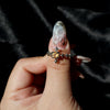 Y2K Star Birthstone Ring, Sterling Silver Adjustable Moonstone, Amethyst or Citrine Jewelry, Gift for Her