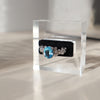 Swiss Blue Topaz Ring, Oval Cut Dainty S925 Ring, Sterling Silver Brushed Band with Star Details, December Birthstone Jewelry For Her