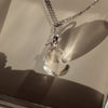 Clear Quartz Celestial Necklace – Sterling Silver Moon, Star & Witch Hat Pendant