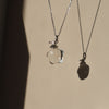 Clear Quartz Celestial Necklace – Sterling Silver Moon, Star & Witch Hat Pendant