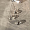 Clear Quartz Celestial Necklace – Sterling Silver Moon, Star & Witch Hat Pendant