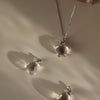 Clear Quartz Celestial Necklace – Sterling Silver Moon, Star & Witch Hat Pendant