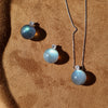 Minimalist Labradorite Orb Necklace – Sterling Silver Blue Flash Pendant