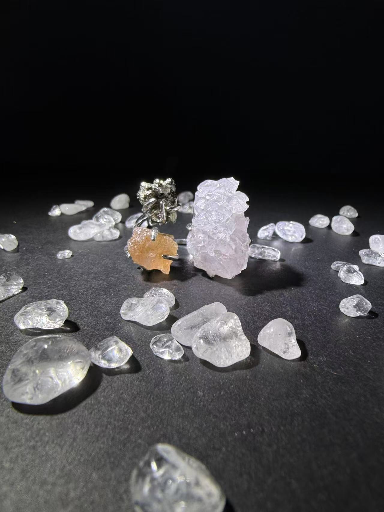 Raw gemstone ring