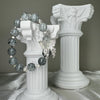 Gray butterfly bead bracelet/Handmade/multiple choice of charms/maple leaf/crown/ Unique design