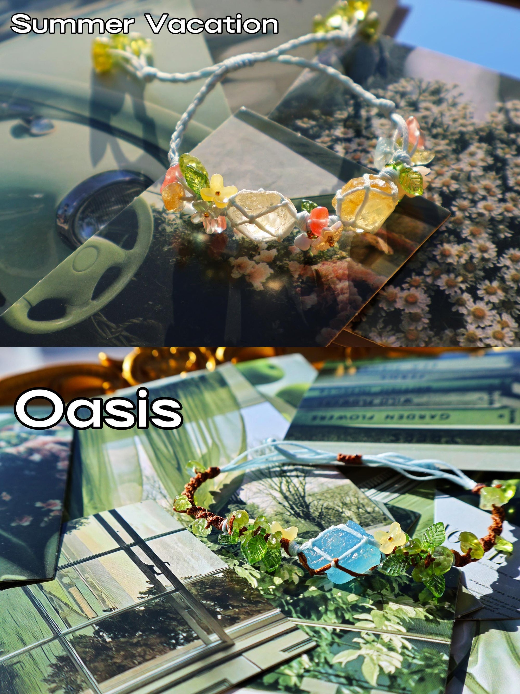 Summer Vacation
- Clear Quartz
-  Natural Citrine
Oasis
- Aquamarine