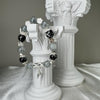 Gray butterfly bead bracelet/Handmade/multiple choice of charms/maple leaf/crown/ Unique design