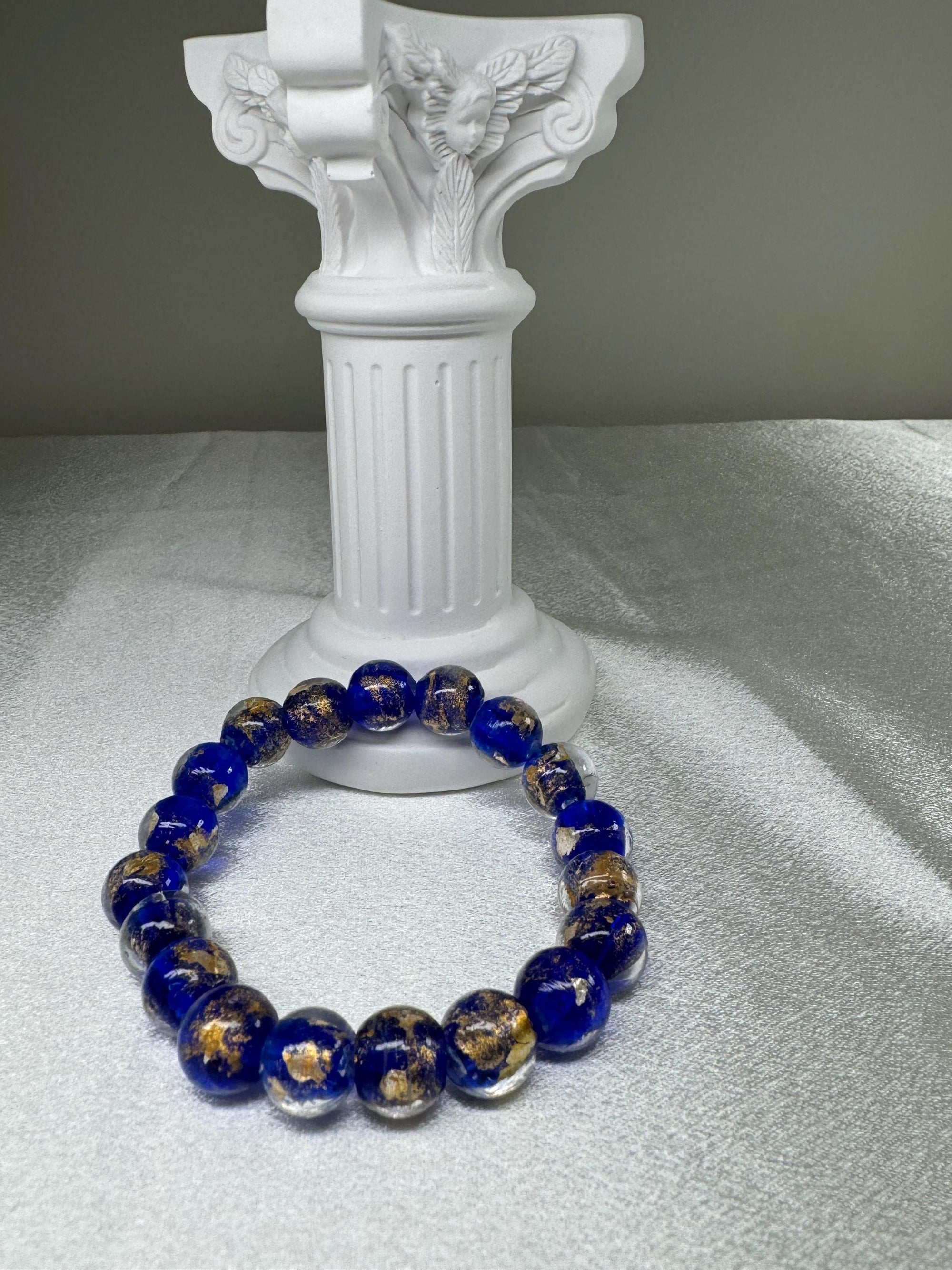 Beautiful Blue beads and pearl bracelet, handmade. Unique gift For her! Absolute gorgeous bracelet!