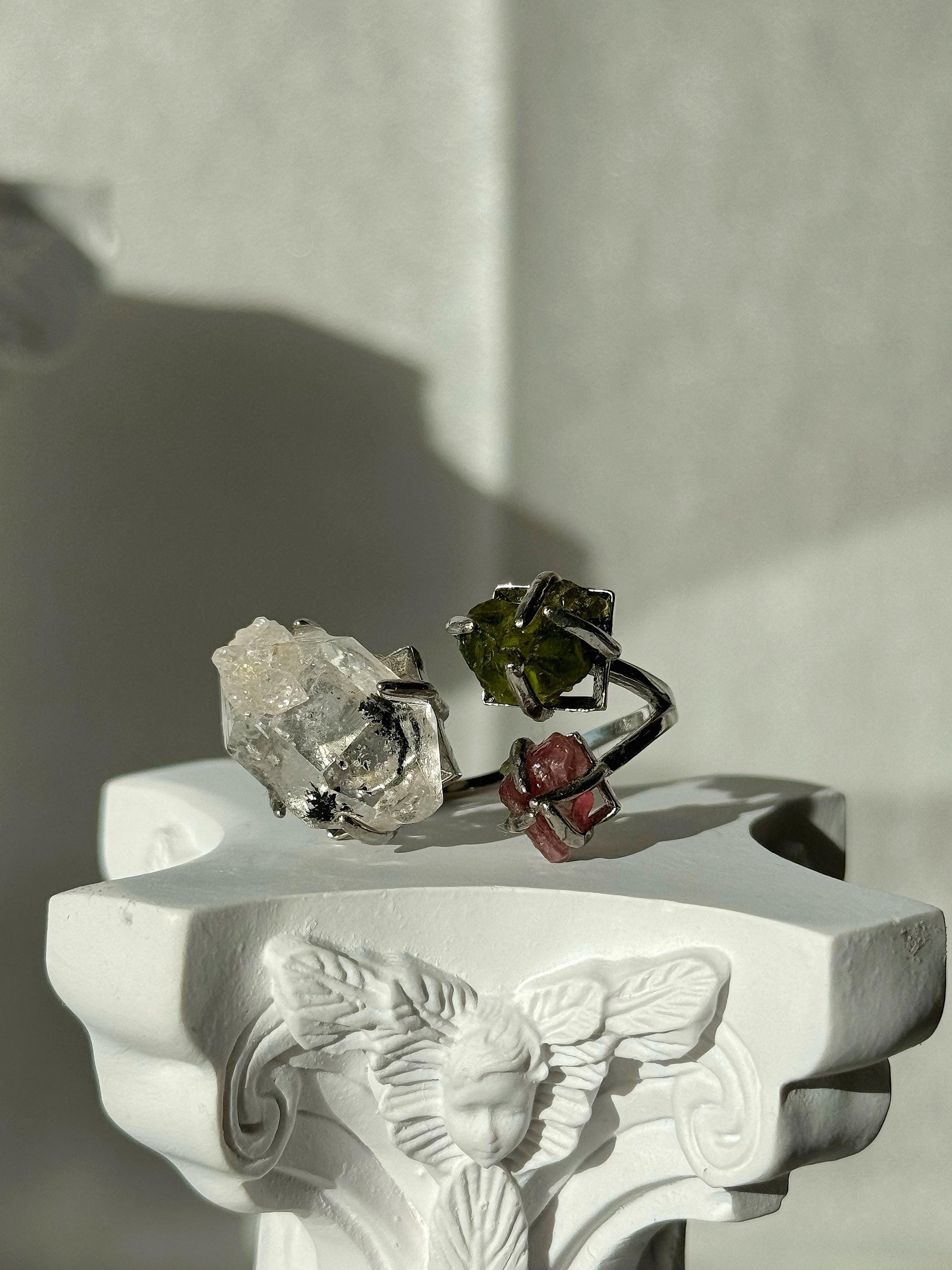 Raw Crystal Statement Ring – Adjustable & Bold Natural Gemstone