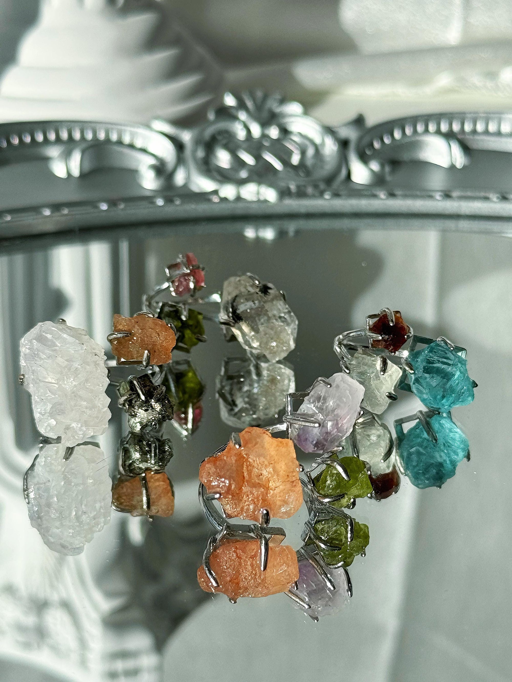 - Aquamarine
- Citrine
- Rough Ruby
- Amethyst
- Pink Tourmaline Ring