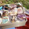 12 Pieces Large Raw Healing Crystals and Gemstone Box, Energy Healing Sets, Crystal Collection, Rainbow Chakra Set For Beginners
