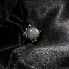 Labradorite Fidget Sterling Silver Necklace – "Cube", Calm & Focus Gift, Crystal Healing Jewelry For Anxiety Relief