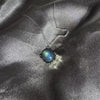 Labradorite Fidget Sterling Silver Necklace | Spinner Necklace |  Calm & Focus Gift | Kinetic Pendant Jewelry | Handmade Energy Necklace |