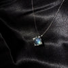 Labradorite Fidget Sterling Silver Necklace – "Cube", Calm & Focus Gift, Crystal Healing Jewelry For Anxiety Relief