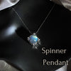Labradorite Fidget Sterling Silver Necklace | Spinner Necklace |  Calm & Focus Gift | Kinetic Pendant Jewelry | Handmade Energy Necklace |