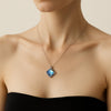 Labradorite Fidget Sterling Silver Necklace – "Cube", Calm & Focus Gift, Crystal Healing Jewelry For Anxiety Relief
