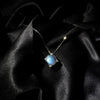 Labradorite Fidget Sterling Silver Necklace – "Cube", Calm & Focus Gift, Crystal Healing Jewelry For Anxiety Relief