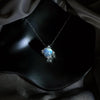 Labradorite Fidget Sterling Silver Necklace – "Cube", Calm & Focus Gift, Crystal Healing Jewelry For Anxiety Relief