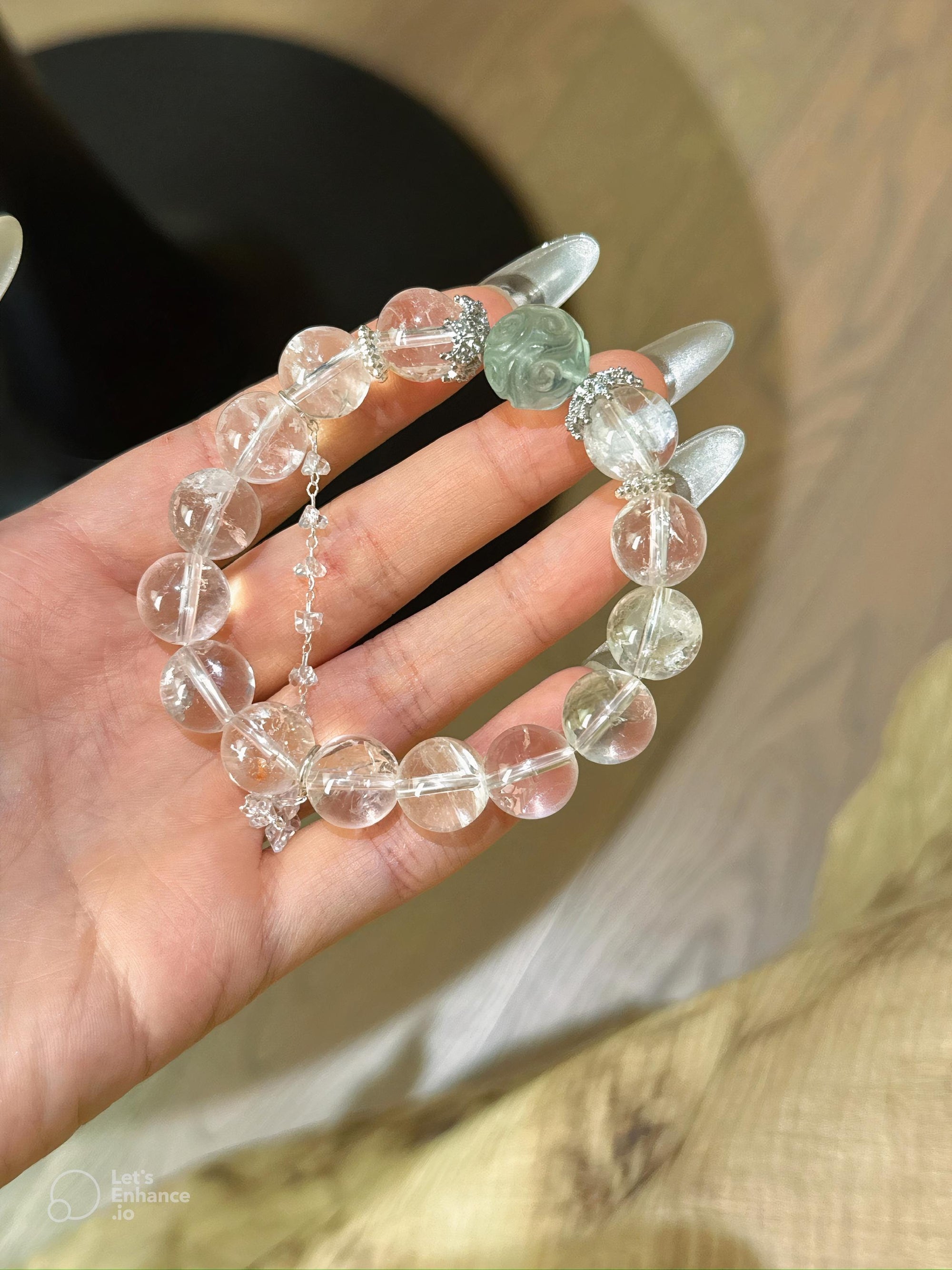 Green Fluorite
Clear Quartz