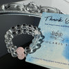 Clear + Rose Quartz Bracelet, Spiritual Healing Jewelry, Amplification + Clarity, Love Attraction, Birthstone & Astrology Gift, Unique Gift