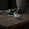 Labradorite Spinner Cuff Bracelet, Sterling Silver Crystal Bracelet, Fidget for Calm Energy, Intuition & Grounding | Spiritual Gift for Her