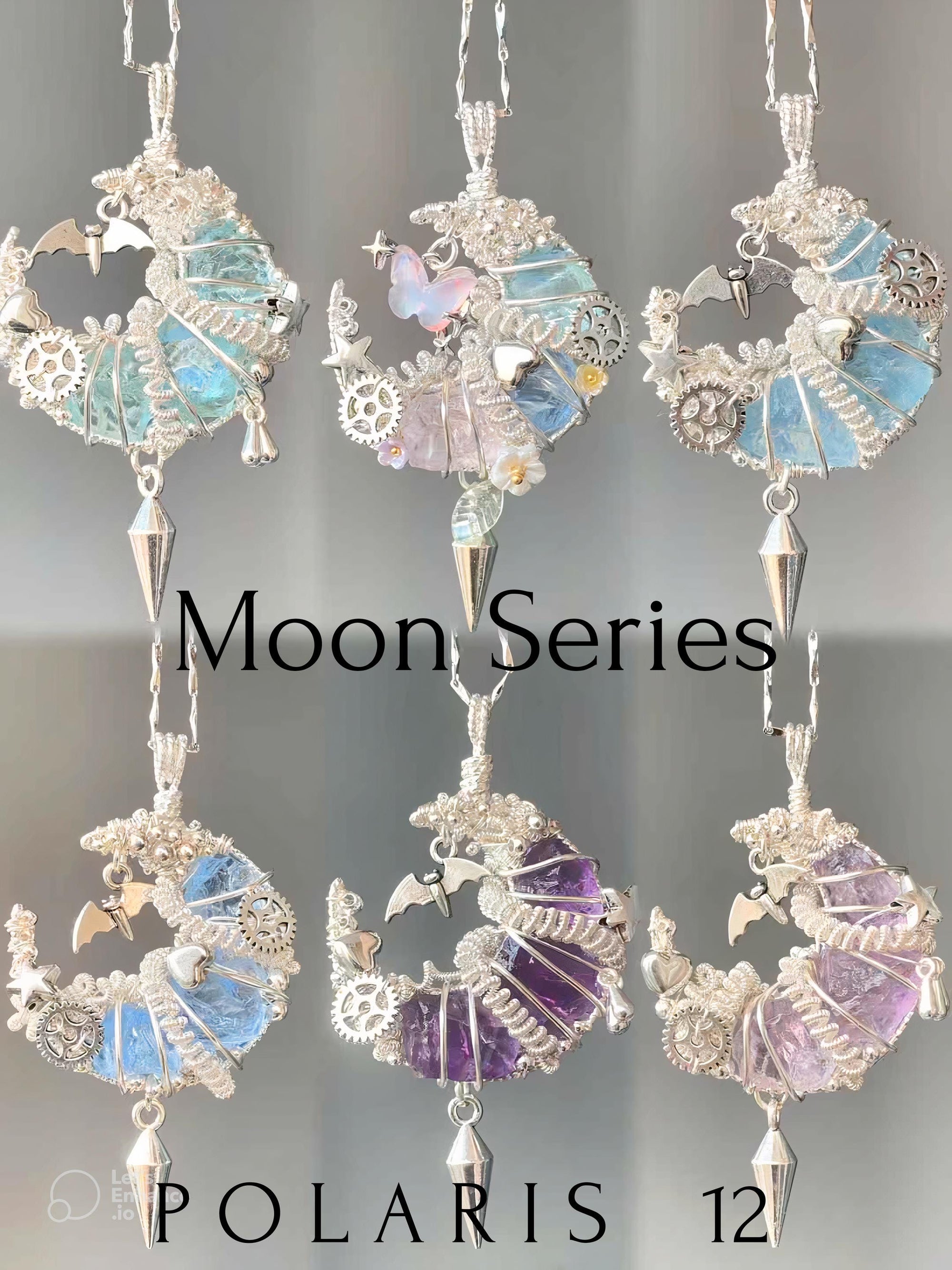 Wire Wrapped Moon Pendant
Moon Series
Wire Wrapped Crystal Pendant