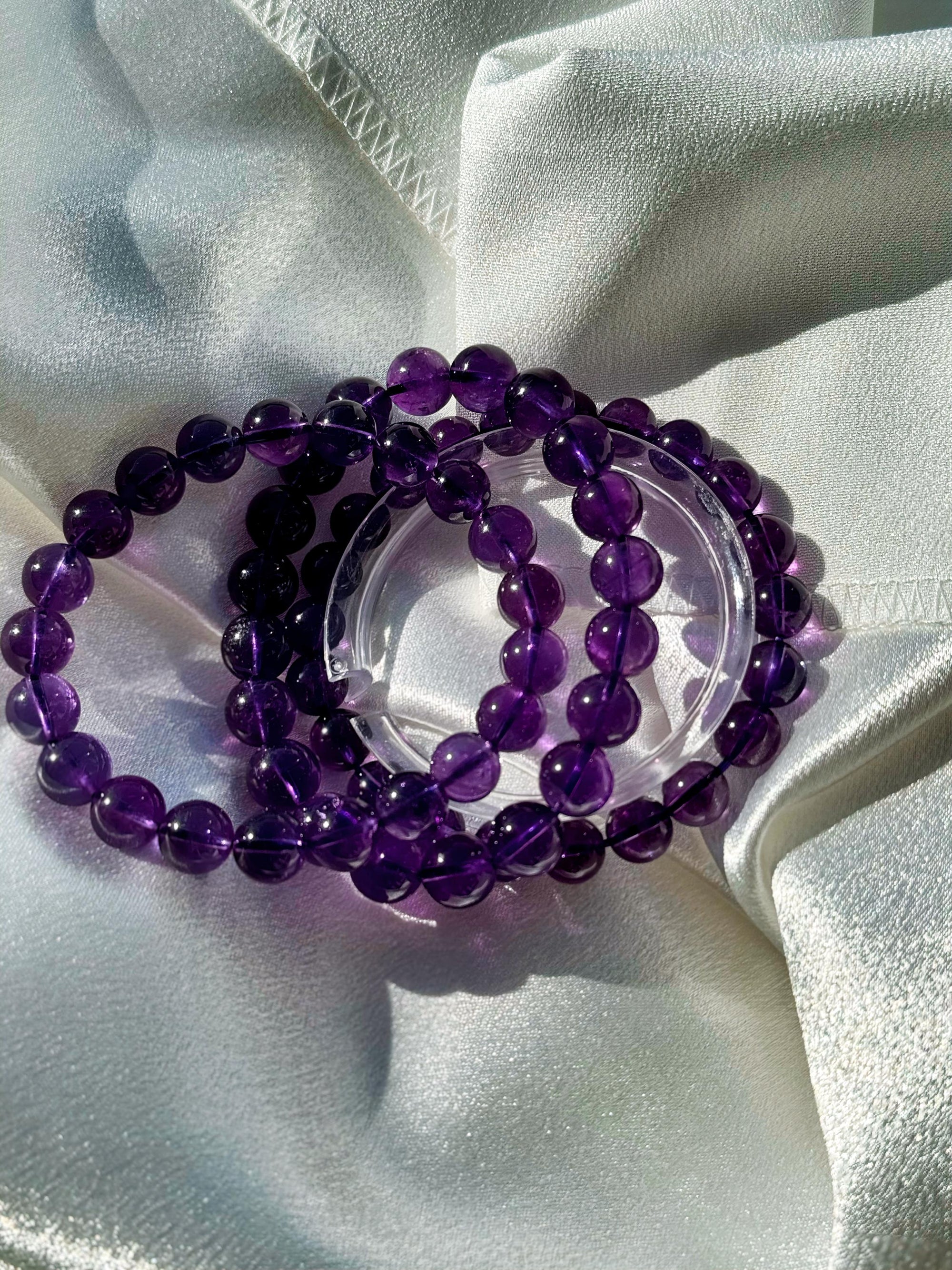 Uruguay Amethyst Bracelet AA Quality, Crystal Healing Bracelet, Tranquility and Wisdom, February Birthstone, Aquarius Zodiac Gift for Her