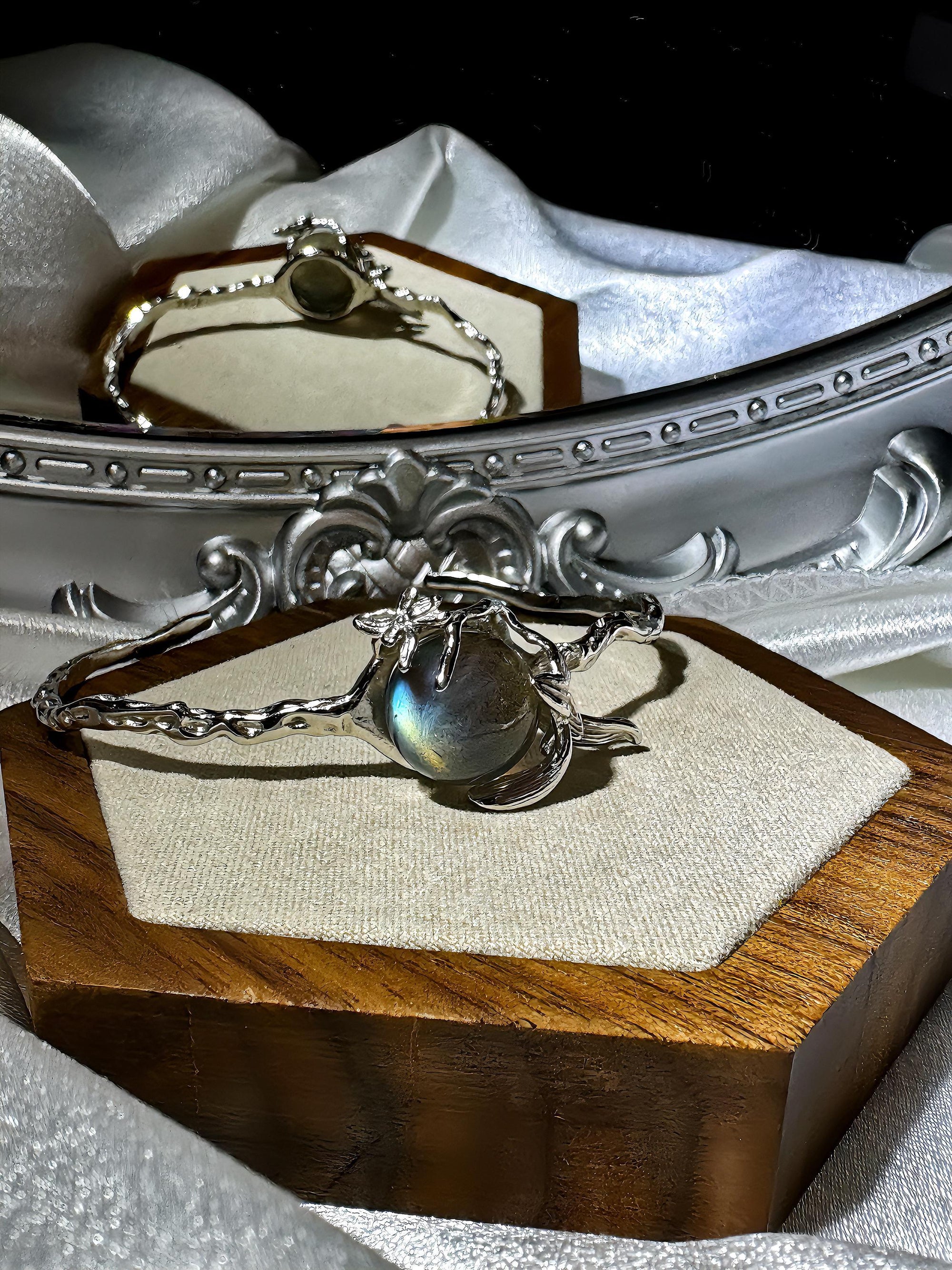 Crystal Cuff Bracelet
Labradorite Bracelet for Calm