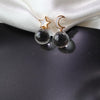 Celestial Moon Star Drop Earrings – Clear Quartz in Sterling Silver, Asymmetrical Pools of Light Design