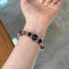 Smoky Quartz & Obsidian Bracelet – Grounding Crystal Stack for Focus & Protection