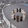 Smoky Quartz & Obsidian Bracelet – Grounding Crystal Stack for Focus & Protection