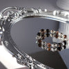Smoky Quartz & Obsidian Bracelet – Grounding Crystal Stack for Focus & Protection