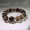 Smoky Quartz & Golden Rutile Bracelet – Natural Gemstone Jewelry