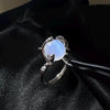 Moonstone Fidget Sterling Silver Ring – "Regal Rose", Emotional Healing Gift, Gemstone Rings for Balance & Focus