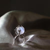 Moonstone Fidget Sterling Silver Ring – "Regal Rose", Emotional Healing Gift, Gemstone Rings for Balance & Focus