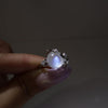 Moonstone Fidget Sterling Silver Ring – "Regal Rose", Emotional Healing Gift, Gemstone Rings for Balance & Focus
