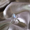 Moonstone Fidget Sterling Silver Ring – "Regal Rose", Emotional Healing Gift, Gemstone Rings for Balance & Focus