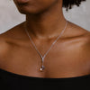 “Pools of Light” Crystal Necklace – Handmade Sterling Silver Quartz Pendant, Meaningful Spiritual Gift