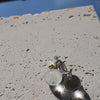 Celestial Moon Star Drop Earrings – Clear Quartz in Sterling Silver, Asymmetrical Pools of Light Design