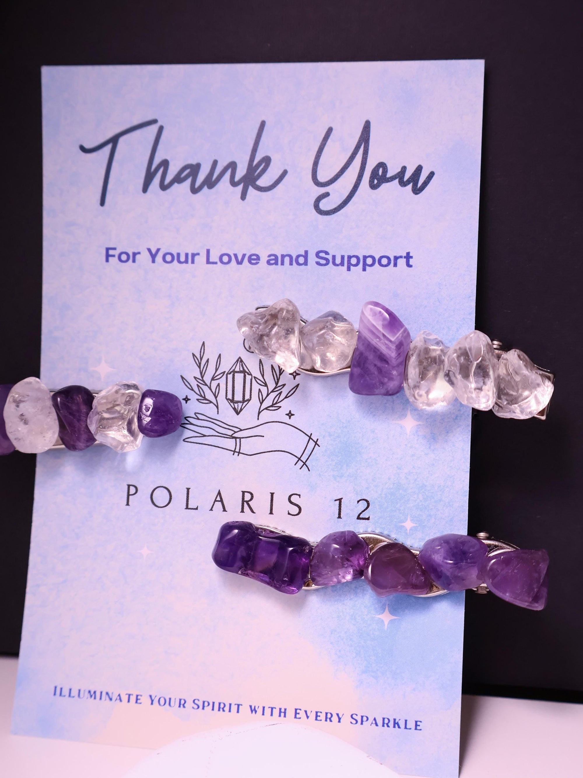 Gemstone Hair Clips