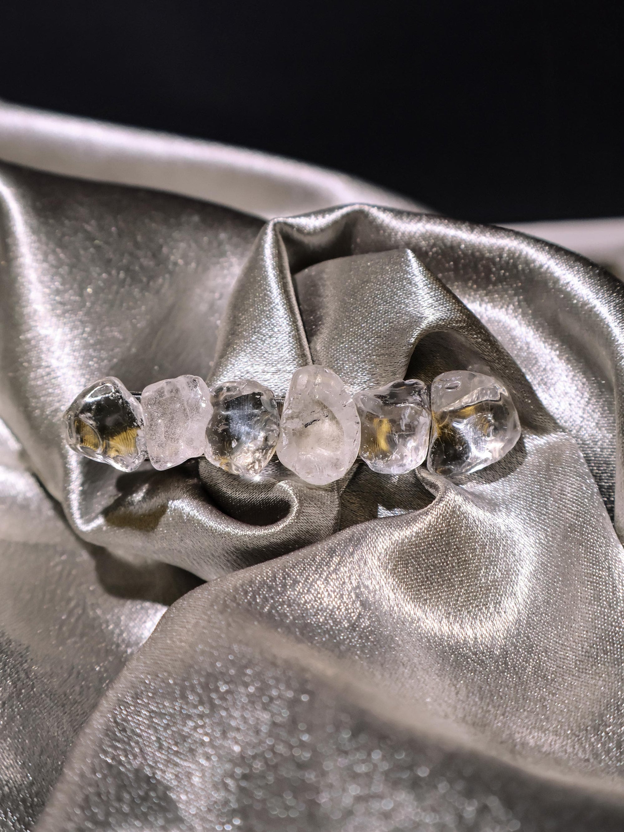 Clear Quartz hair Clips