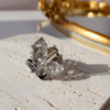 Two Large Herkimer Diamond， with one Black Tourmaline on the side, other side is Pyrite