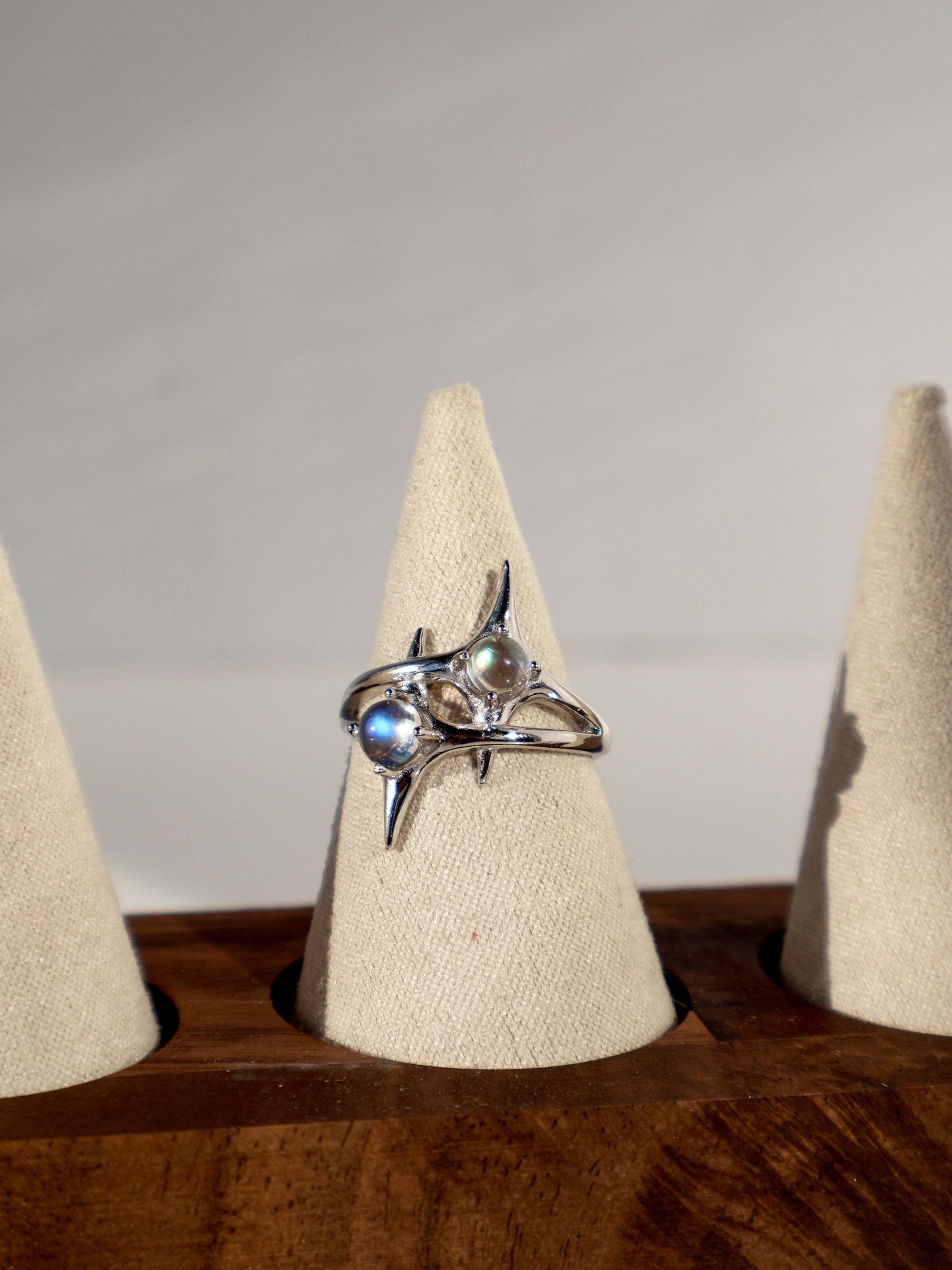 Amethyst & Citrine Star Ring – “Polaris”, Sterling Silver Y2K Jewelry, Shine Bold