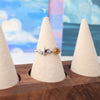 Star Citrine Ring, Sterling Silver Adjustable Ring with Cubic Zirconia, Modern Minimal Jewelry, Dainty Celestial Gift for Women