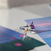 Amethyst & Citrine Star Ring – “Polaris”, Sterling Silver Y2K Jewelry, Shine Bold