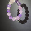 Rose Quartz & Amethyst Bracelet, Chakra Energy Healing Jewelry, Manifest Love, Intuition Boost, Mood Balance, Anxiety Relief Gift for Her
